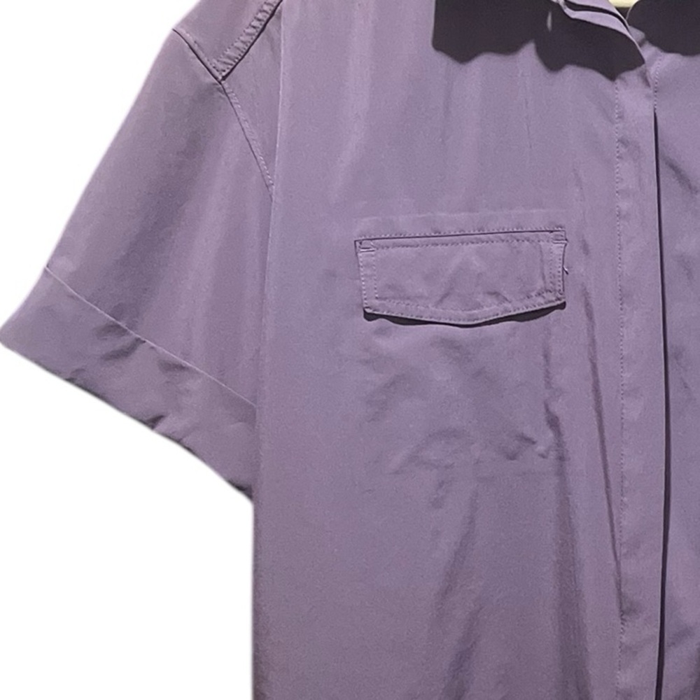 Athleta Hike Packable Button Down Top Damask Mauv… - image 7